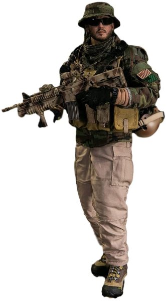 画像1:  DAMTOYS 78081 ドール ミリタリー 男性 ラジオ 操縦員 兵士 素体 ヘッド 服 武器 可動 アクション フィギュア (1)