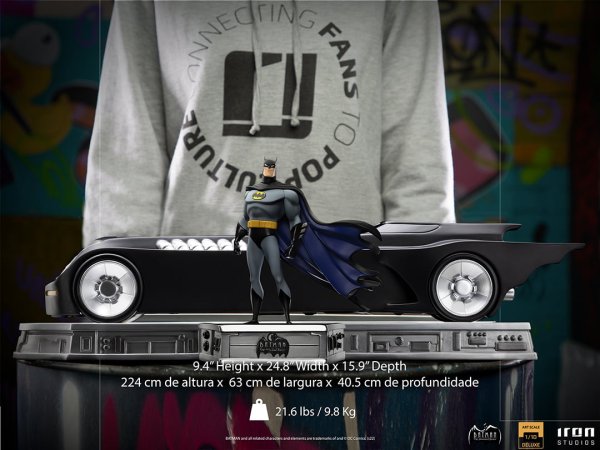 画像1: 予約 iron studios アイアンスタジオ Batman and Batmobile  1/10 スタチュー 塗装済み 完成品 (1)