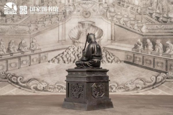 画像1: 予約 Infinity Studio  Whole body statue of the animal head of the twelve zodiac animals. Monkey Shen フィギュア YMY0007AH  Bronze (1)