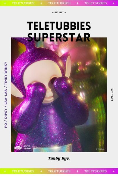画像1:  POP SUNDAY  テレタビーズ Tinky Winky  Teletubbies SUPER STAR  フィギュア (1)
