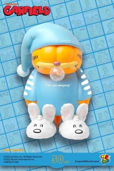 画像1:  FoolsParadise  Garfield -  "I am not Sleeping"  50cm  フィギュア  Blue Edition (1)
