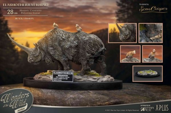 画像1: 予約 STAR ACE Toys   Wonders of the Wild   Elasmotherium Rhino   28cm   スタチュー   SA5020  Black Ver  (1)
