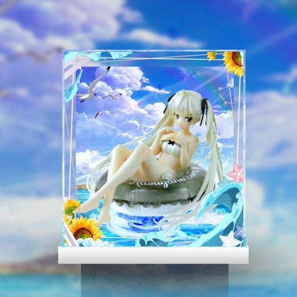 画像1:  Aqua Float Girls フィギュア　ヨスガノソラ　春日野穹   専用 展示ケース (1)