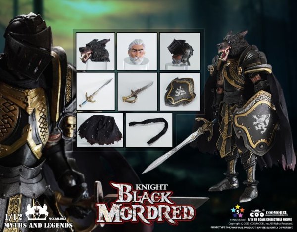 画像1: 予約  COOMODEL    Myth and Legend  Mordred - Black Knight   1/12  アクションフィギュア  ML002 (1)