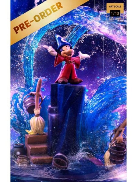 画像1: 予約  Iron Studios    Mickey Fantasia - Disney  ミッキーマウス   1/10   スタチュー      DSNEY81923-10   DELUXE Ver (1)