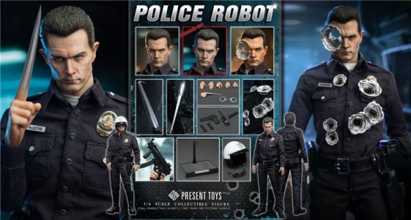 画像1: 予約 PRESENT TOYS  Police RobotT1000    1/6   アクションフィギュア  PT-sp62 (1)