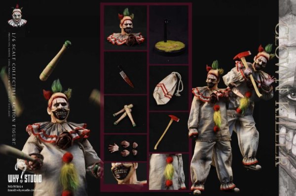 画像1: why Studio    horror clown  1/6   アクションフィギュア  WS014  (1)