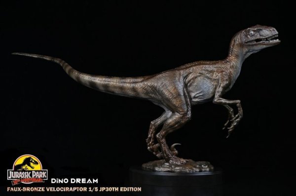 画像1: 予約 DINO DREAM   Jurassic Park   FAUX-BRONZE  Velociraptor JP30TH   Velociraptor  1/5   スタチュー   DDJP103 (1)