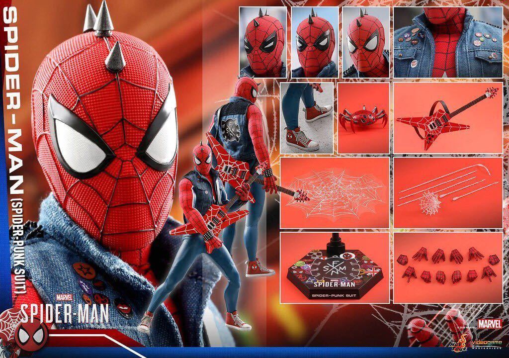 ホットトイズ VGM32 1/6 Marvel´s Spider-Man スパイダーマン (スパイダー・パンク・スーツ版) 新品正規品-