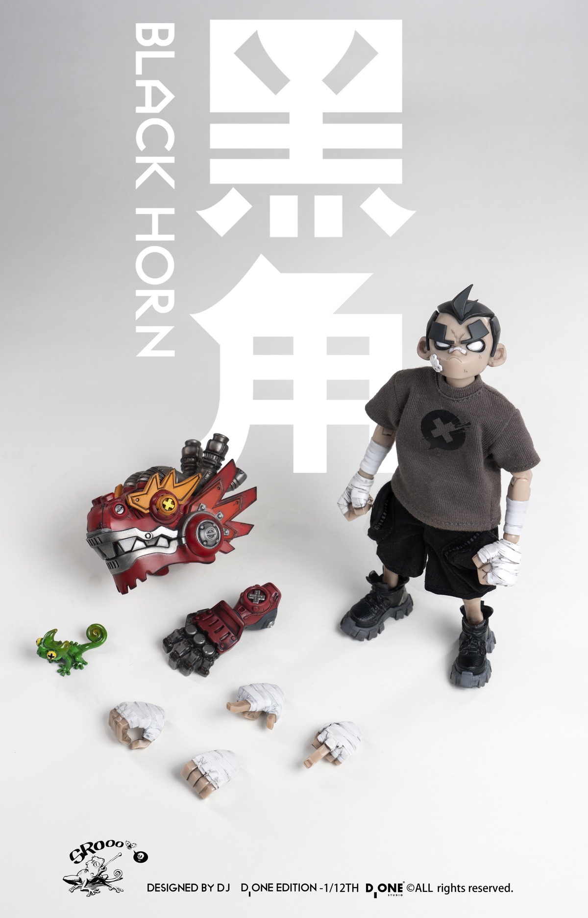 BLACK HORN フィギュア D ONE STUDIO Black Horn 1/12 Dragon Year Limited Edition Action Figure