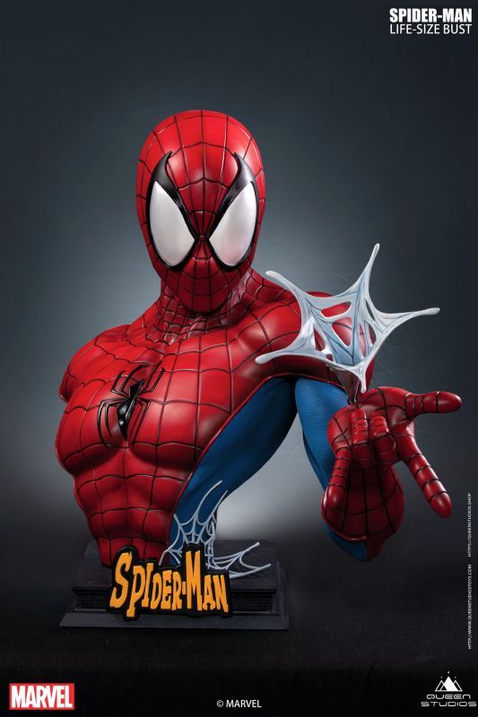 Queen Studios スパイダーマン ライフサイズ バスト スタチュー